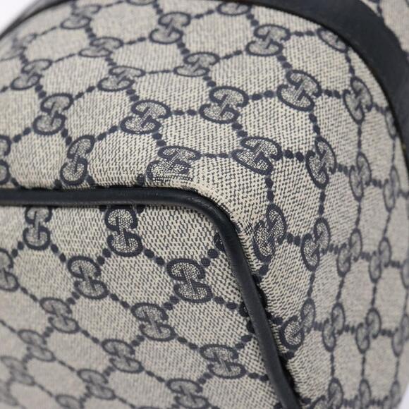 GUCCI GG Supreme Sherry Line Hand Bag Pvc Navy Gold Red 58 02 007 - Picture 11 of 16